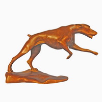 Bronze bulldog statue