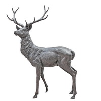 Bronze stag statue