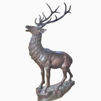 Bronze deer statue