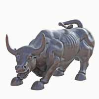 Wall street bull statue