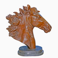 Horse head statue