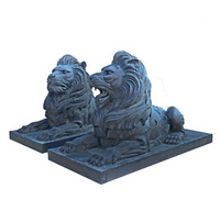 Bronze lion statue video