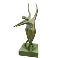 Abstract bronze sculpture