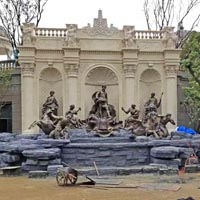 Bronze Trevi water fountain