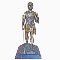 Bronze Roman soldier statue