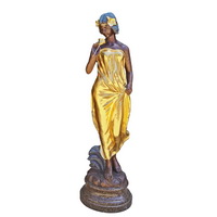 Bronze woman statue