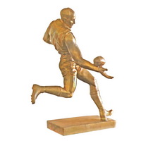 Bronze football statue