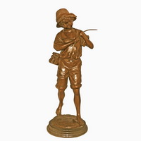 Fisherman garden statue