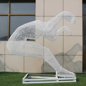 Metal sport statue