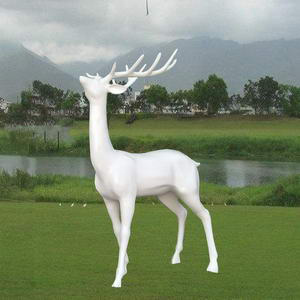 Fiberglass deer statues