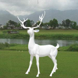 Outdoor deer statues