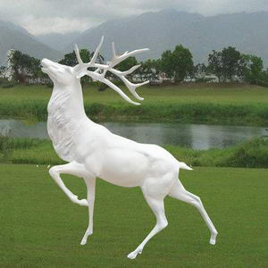 Christmas deer statue