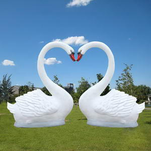 Swan garden statue