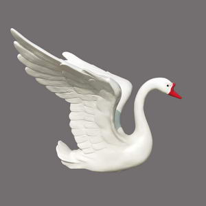 White swan statue