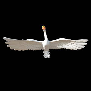 Flying swan statue
