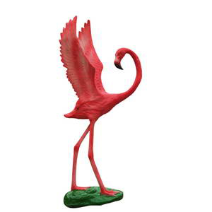 flamingo lawn statue