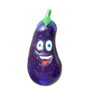 Purple cartoon eggplant