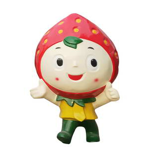 Strawberry cartoon sculpture