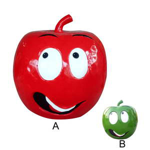 Cartoon apple sculpture