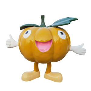 Cartoon pumpkin sculpture