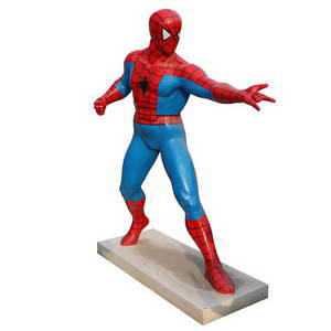 Life size spider man statue