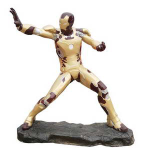 Iron man garden statue