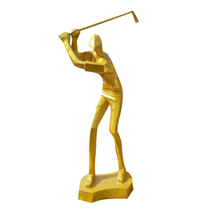 golf player statues