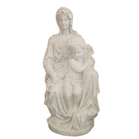 marble Mary and Jesus statue