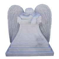 marble weeping angel figure