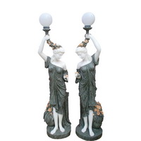 Marble lamp statue