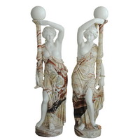 Marble statue lamp