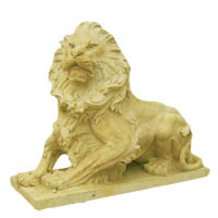 Marble lion statue