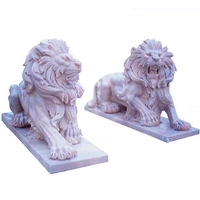 Stone lions for garden