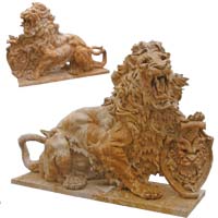 Guardian lion statue