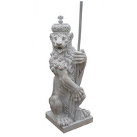 Lion statue with crown