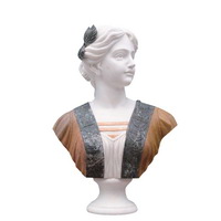 Marble human bust statue