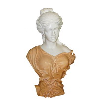 Marble bust figure