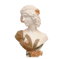 Marble bust head statue