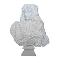 white marble bust