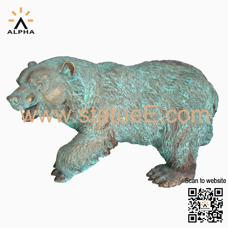 Bronze bear statue