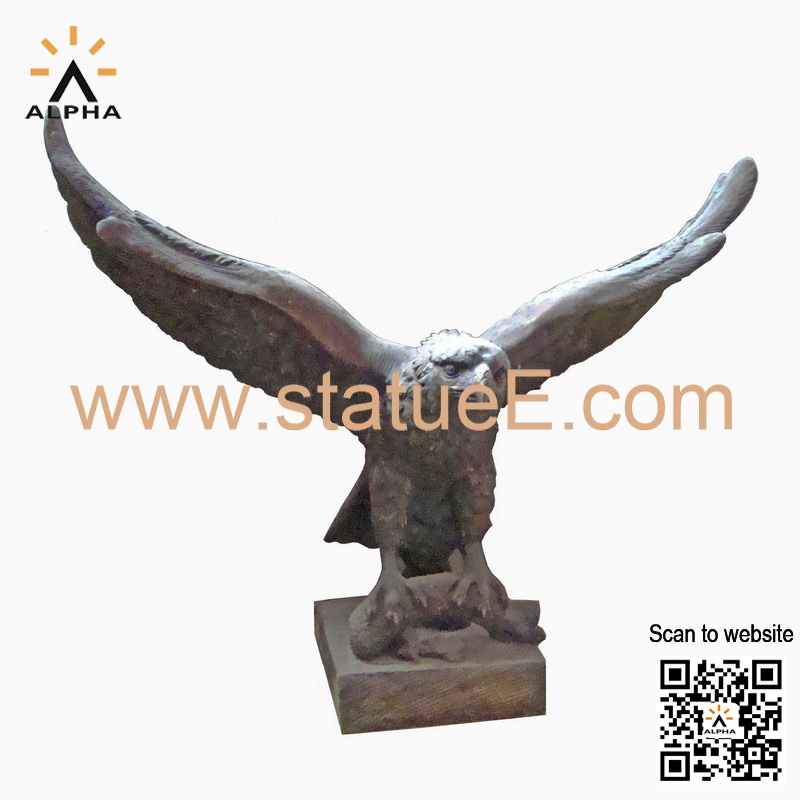 Bronze eagle statue