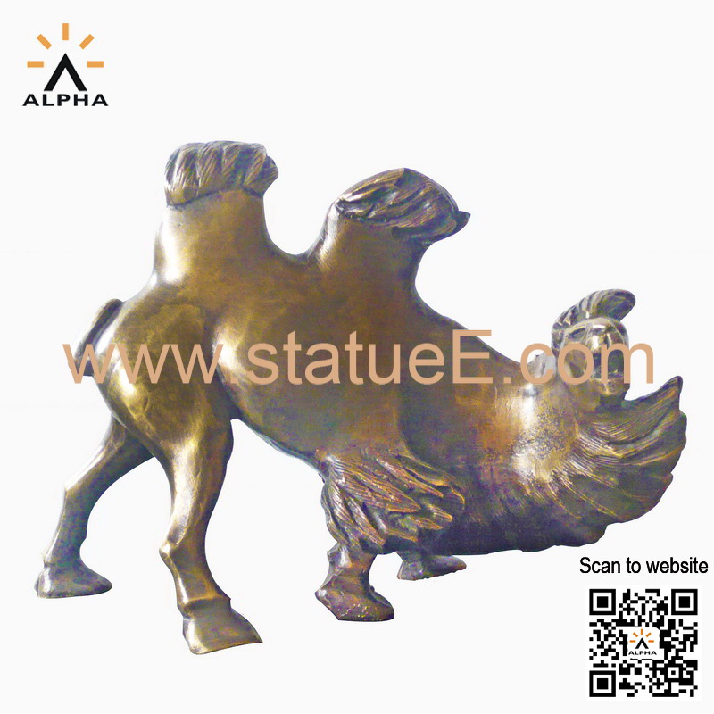 Bronze camel statue