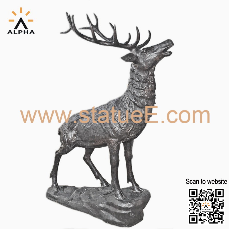 Garden stag statue