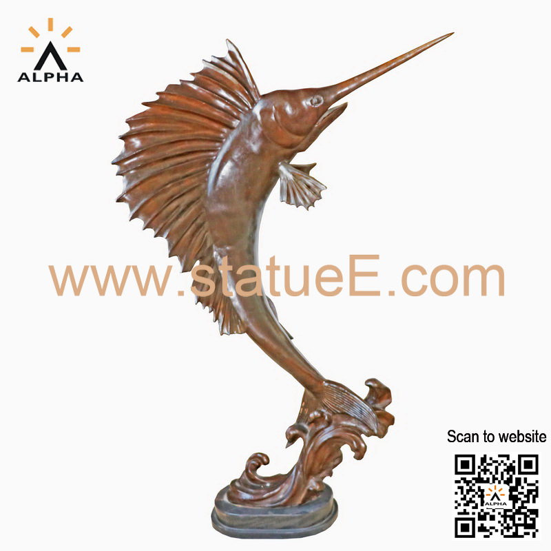 Dorado sword fish statue