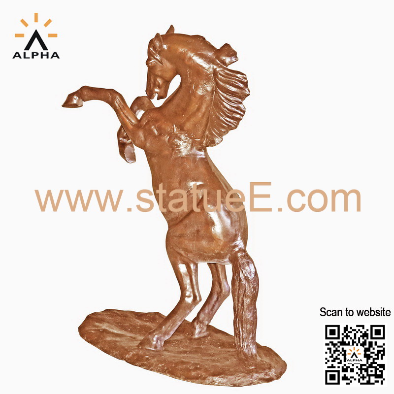 Large bronze horse