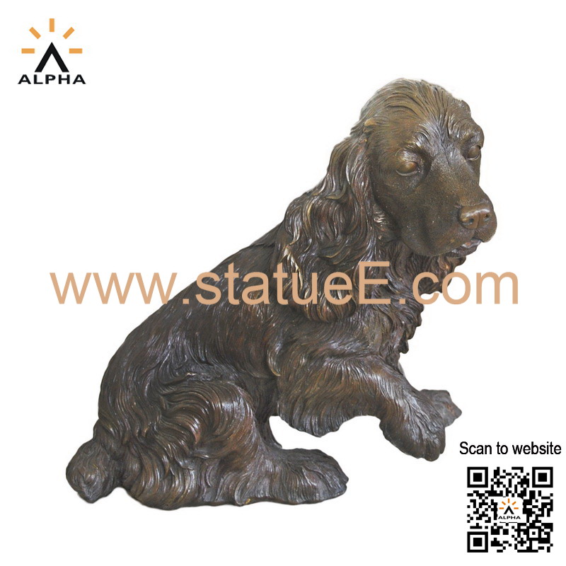 Bronze dog statue