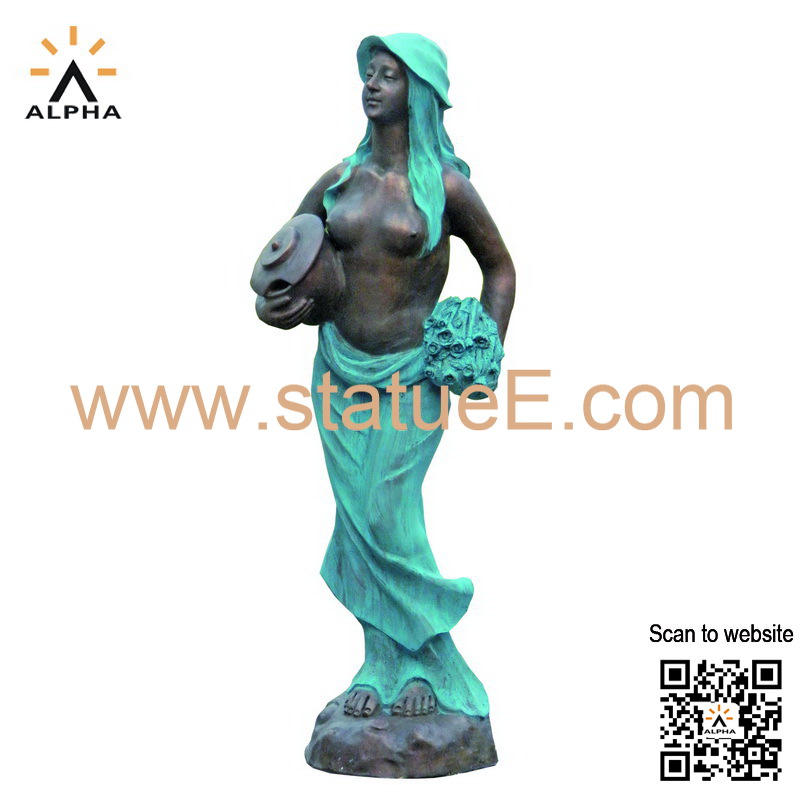 Bronze water fountain statues