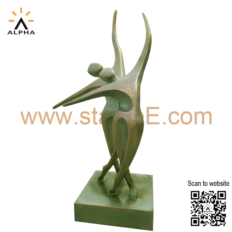 Abstract bronze sculpture