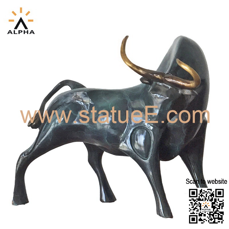 Bronze bull statue