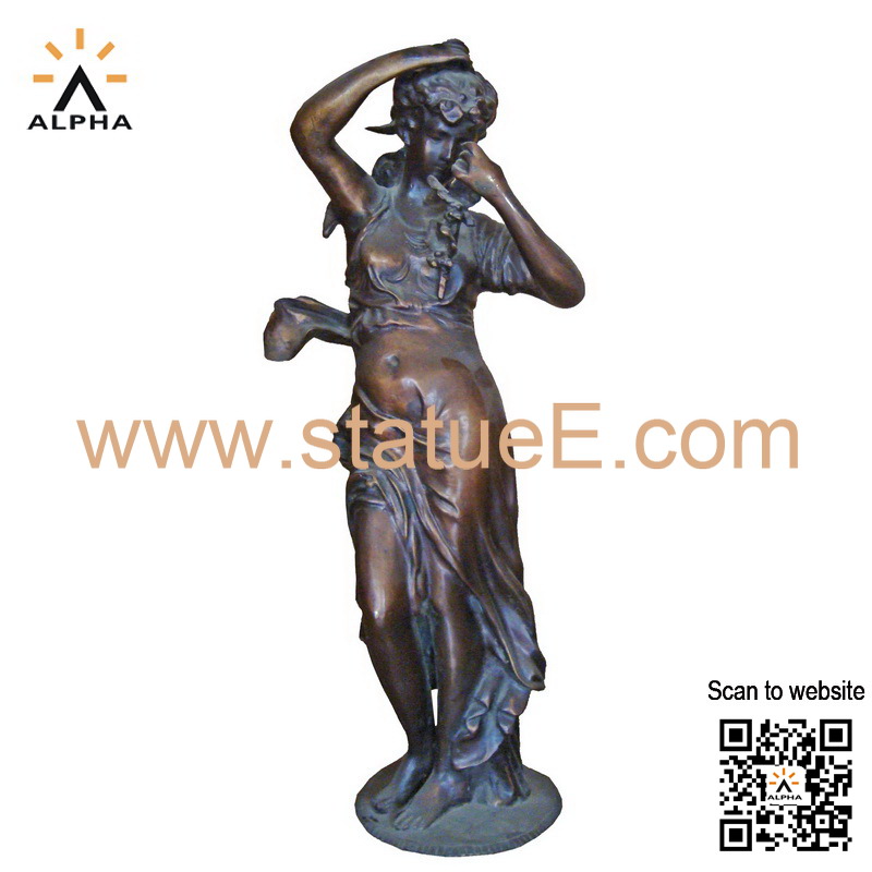 Bronze female statues